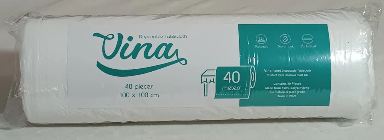سفره یکبار مصرف وینا کد 02 رول 40 متری 25 رول در کارتن