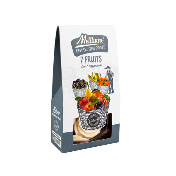 مخلوط میوه خشک 7 میوه ملیکانو - 200 گرم بسته 12 عددی